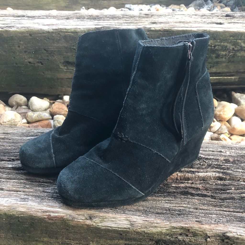Toms Shoes | Toms Wedge Boots Black Suede Size 7.5 Womens | Color: Black | Size: 7.5 #tomwedges Toms Shoes | Toms Wedge Boots Black Suede Size 7.5 Womens | Color: Black | Size: 7.5 #tomwedges Toms Shoes | Toms Wedge Boots Black Suede Size 7.5 Womens | Color: Black | Size: 7.5 #tomwedges Toms Shoes | Toms Wedge Boots Black Suede Size 7.5 Womens | Color: Black | Size: 7.5 #tomwedges