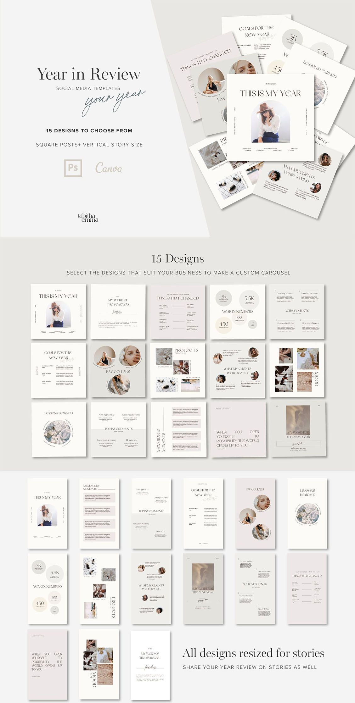 Ad: Celebrate and reflect on the year and make plans for the new year. Share and celebrate with your audience on social media. Take a moment to reflect, show gratitude and celebrate everything you have done. This template pack includes 15 designs so you can mix and match to create something that suits your business and what you want to share about your year and your plans for the year ahead. $14 Instagram Icons, Instagram Marketing, Instagram Posts, Cover Template, Story Template, Brand Fonts, Year Quotes, Instagram Post Template, Social Media Template