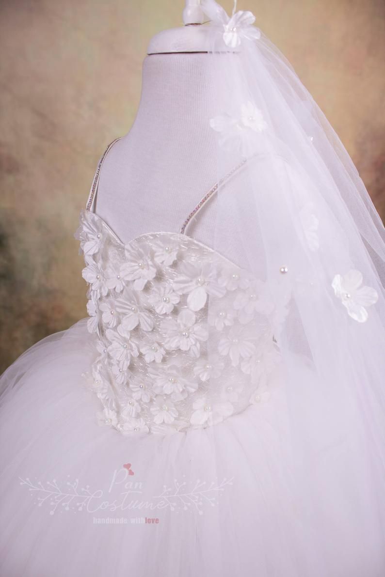 White Daisy First Communion Dress