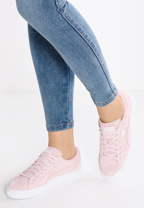 puma suede classic pink white