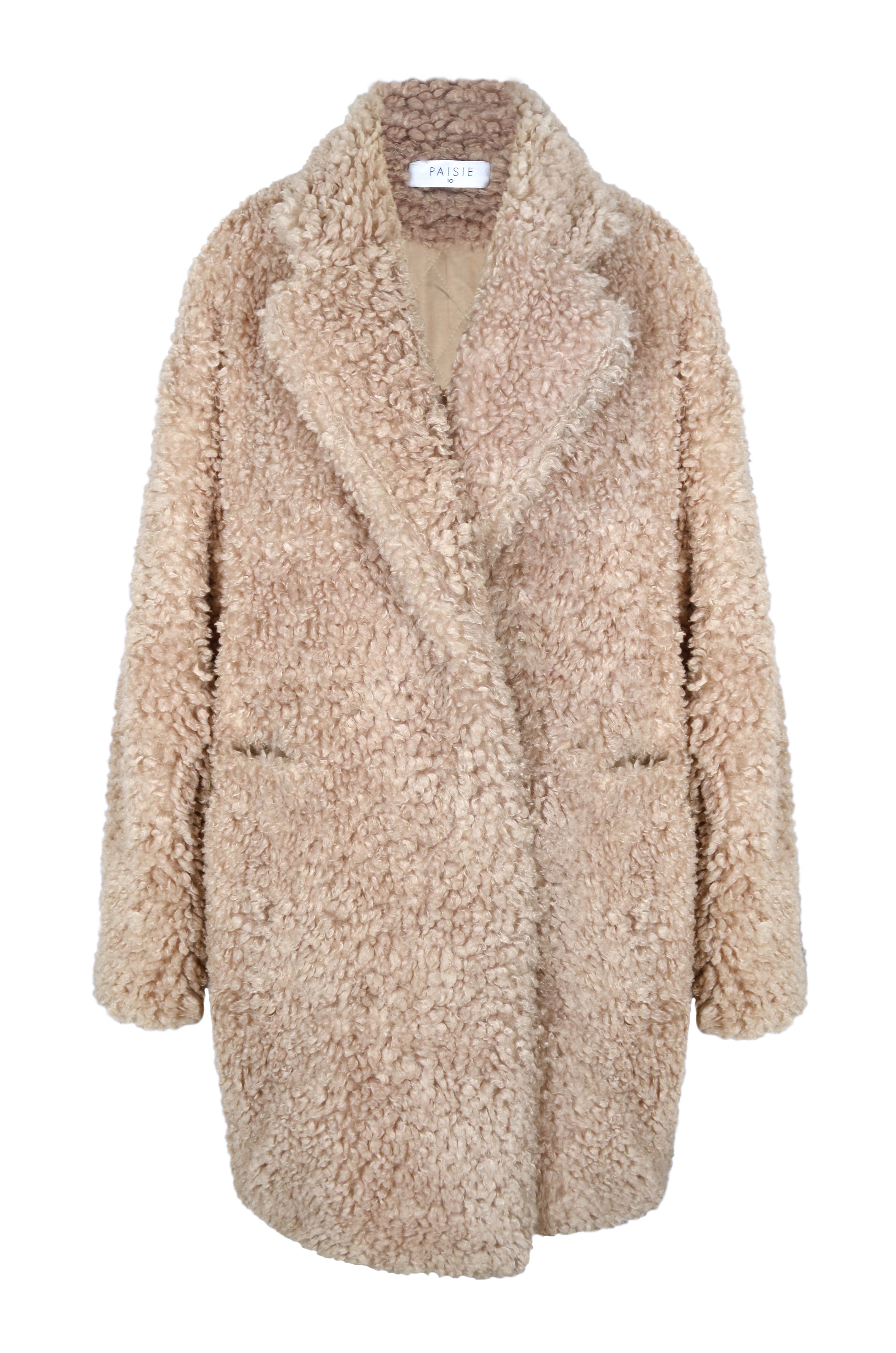 PAISIE DOUBLE BREASTED FLUFFY TEDDY BEAR COAT | Coat, Teddy bear coat ...