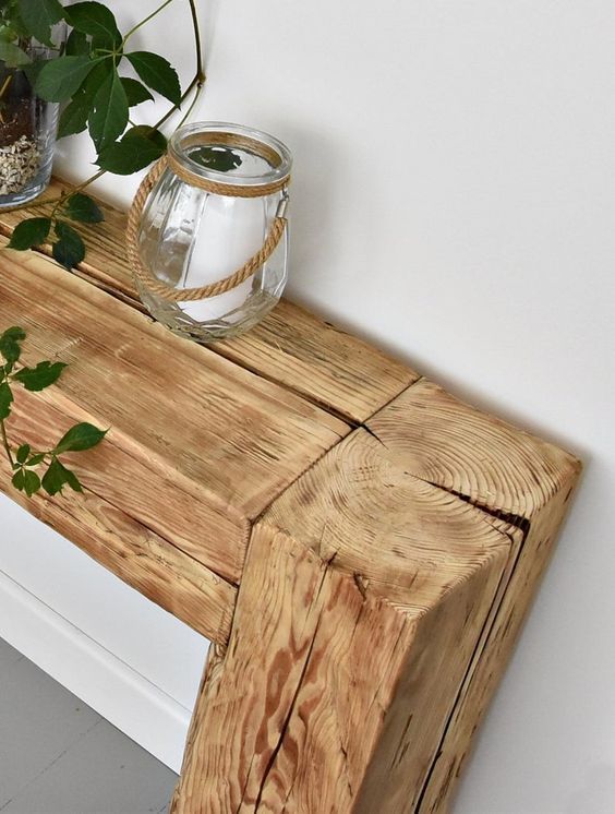 Reclaimed Beam Console Table Old Beams Rustic Country Style Artofit Reclaimed Beam Console Table Old Beams, Brayden Studio Kelling Console Table