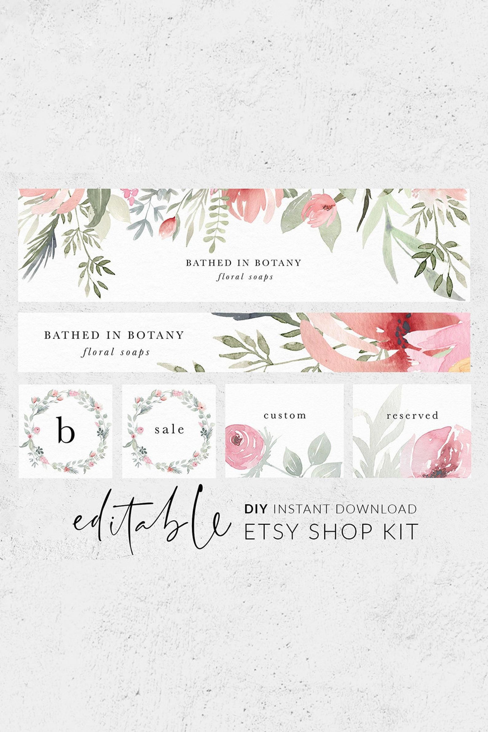 Etsy Shop Banner Set Premade Etsy Kit - Etsy Shop Logo Etsy Banner Set Just Right Premade Etsy Banner Set