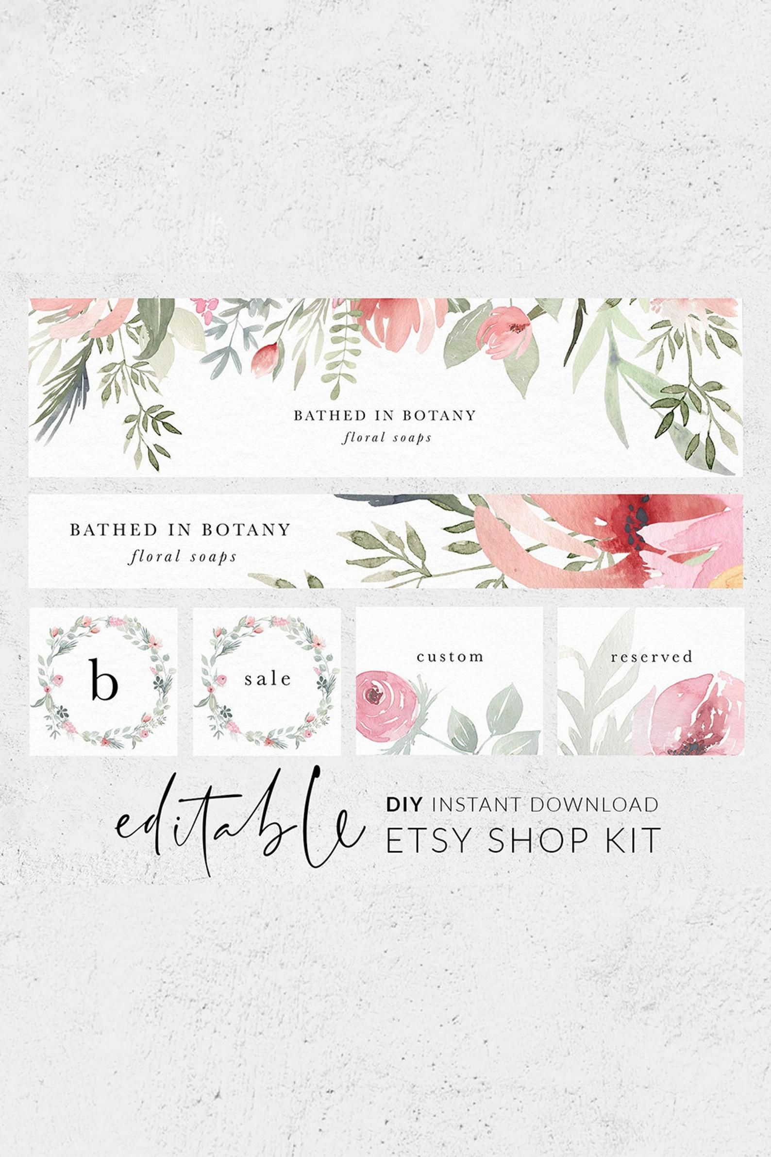 Watercolor Peonies, Personalized Prints, Stationery Design, Banner ...