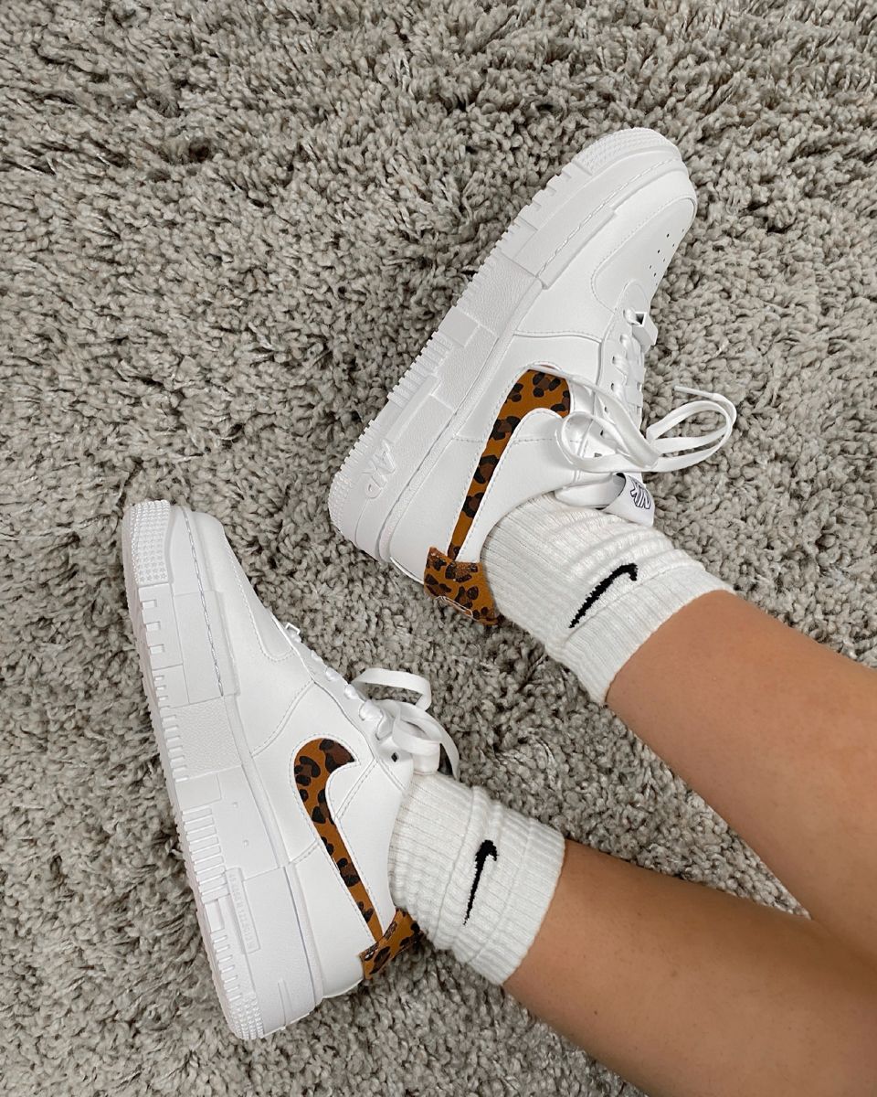 women's nike air force 1 pixel se leopard casual shoes