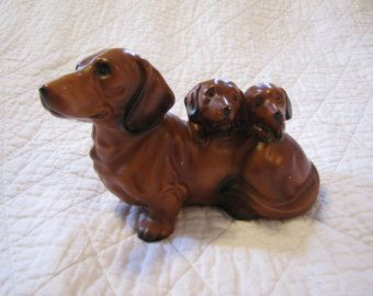 Dachshund Melamine Dinnerware Mini Wiener Dachshund Mama Dog And
