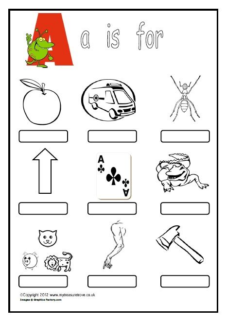 Alphabet Worksheets For Young Learners Free A Is For A Phonics Worksheet For Young Learners Children Name And Label The Picutres Of Things Beginning With The Letter A And Then Actividades Escribir