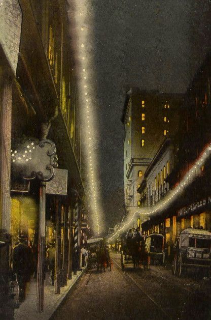 Bourbon Street French Quarter At Night New Orleans La
