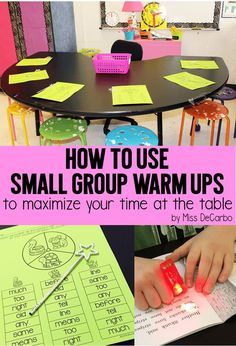 Use Small Group Reading Warm Ups To Maximize Your Time At The Small Group Table: Sight Word Ideas and Activities, Fluency and Book Baskets, and Organization Ideas! Small Group Reading, Guided Reading Groups, Reading Centers, Reading Fluency, Reading Workshop, Reading Lessons, Reading Ideas, Reading Skills, Reading Intervention Classroom