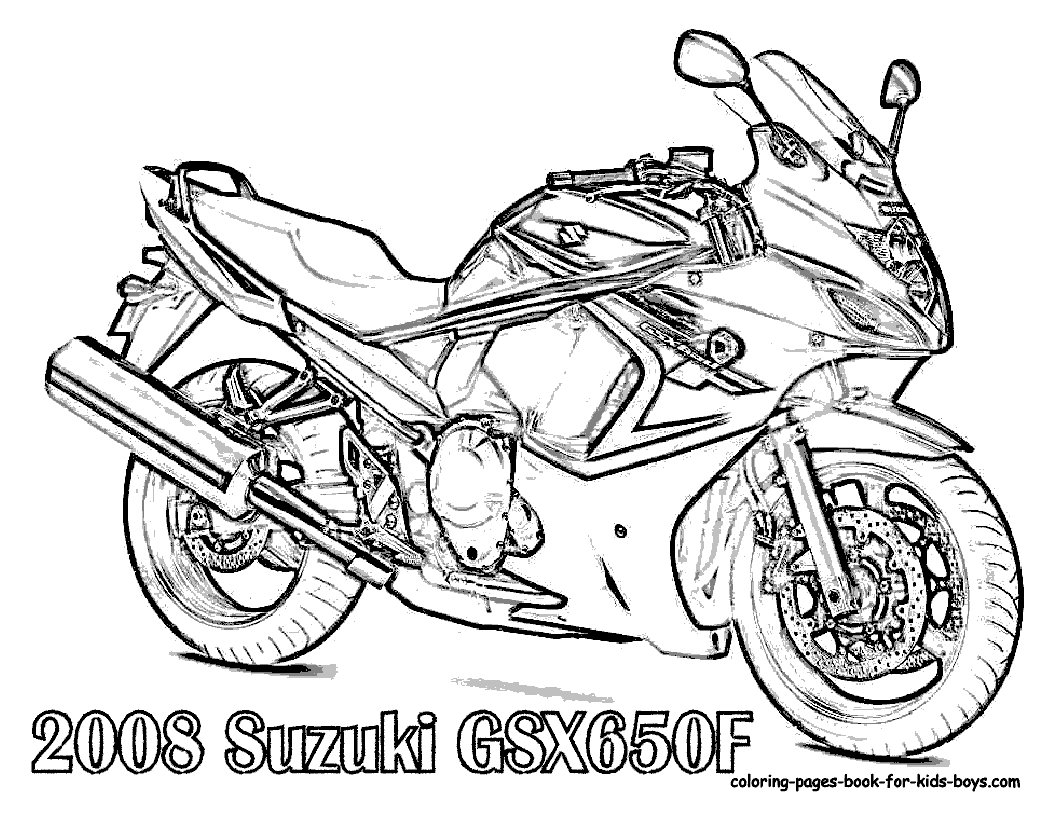 Motorcycle Modern Coloring Page