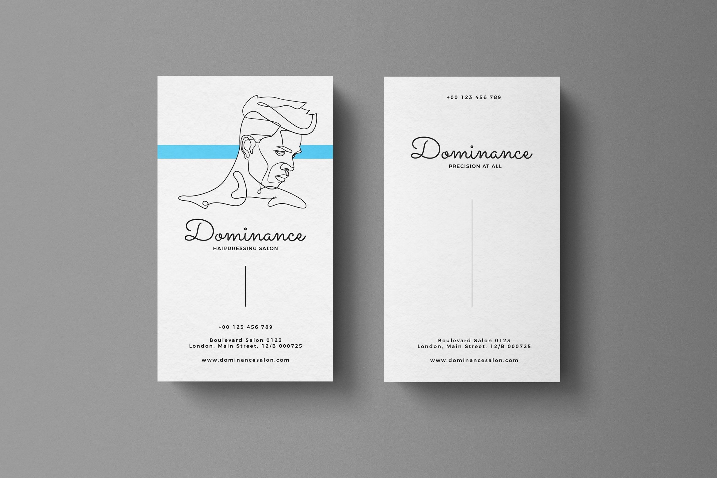 simple minimal man haircut business card template free business