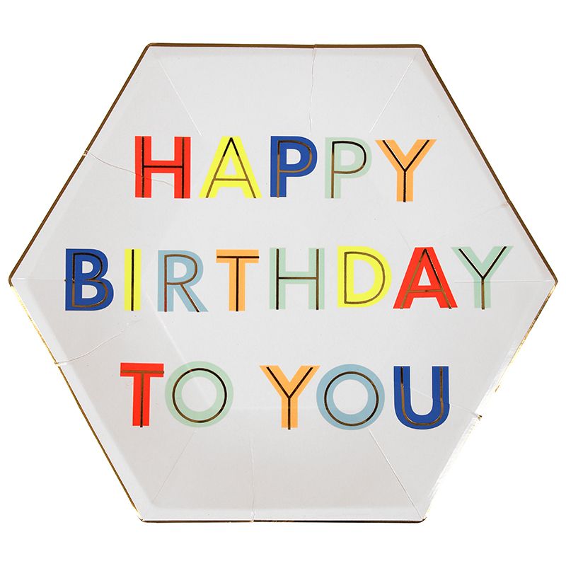 Meri Meri Pappteller Happy Birthday Geburtstagsfeier
