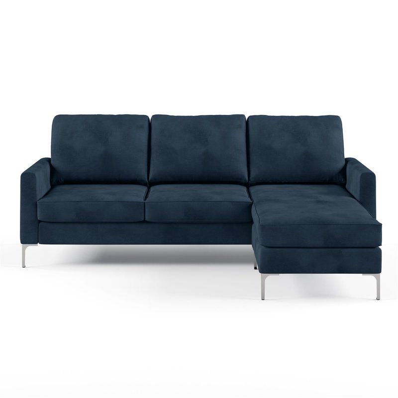 Chapman 81 63 Reversible Sectional Velvet Sectional Sectional Sofa Beds For Small Spaces
