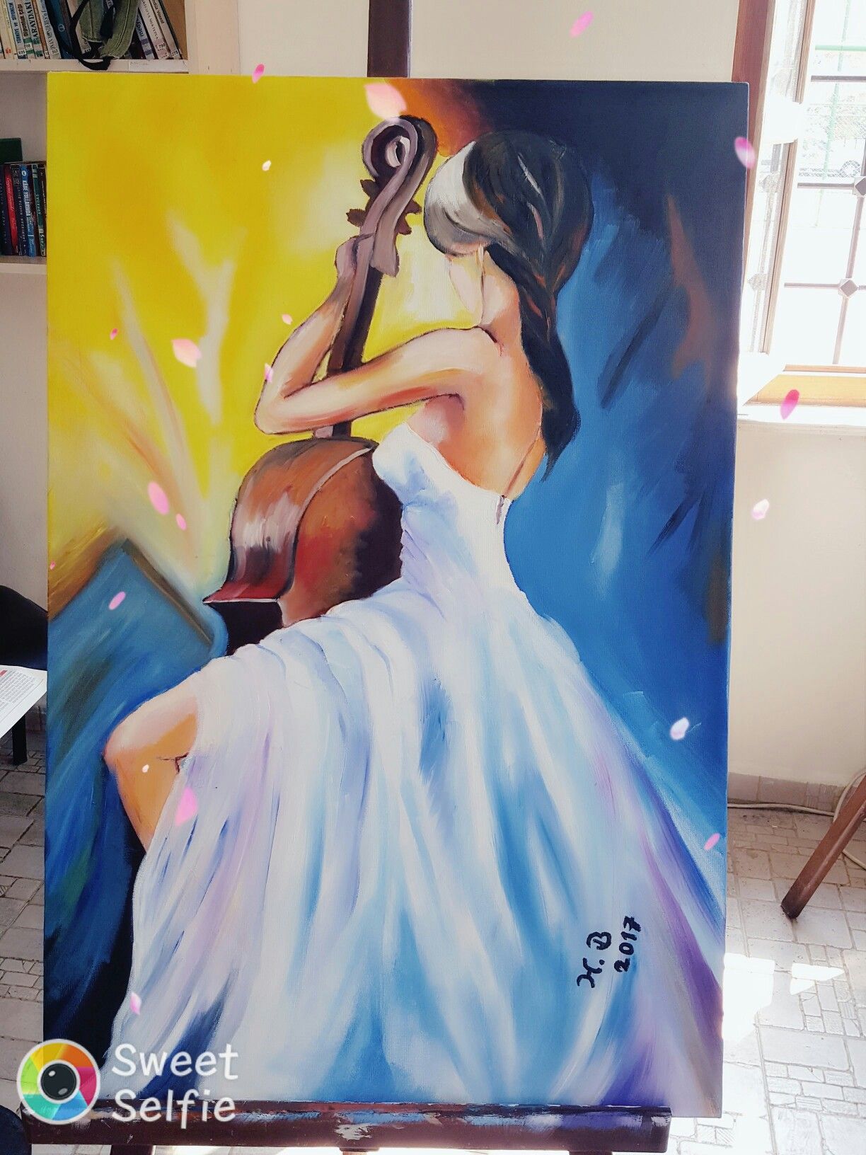 Kemanli Kadin Acrylbilder 2019 Tablolar Sanat Projeleri Ve Sanat