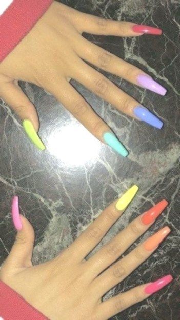 Nails Nailladii Colors Gel Acrylicnails Acrylics Acrylic Rainbow Gel Acrylic Nails Rainbow Nails Summer Acrylic Nails