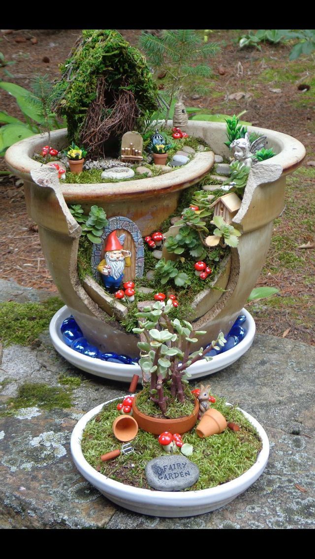 Miniature Garden Idea-i love how there is more then one flower pot - All For Garden
