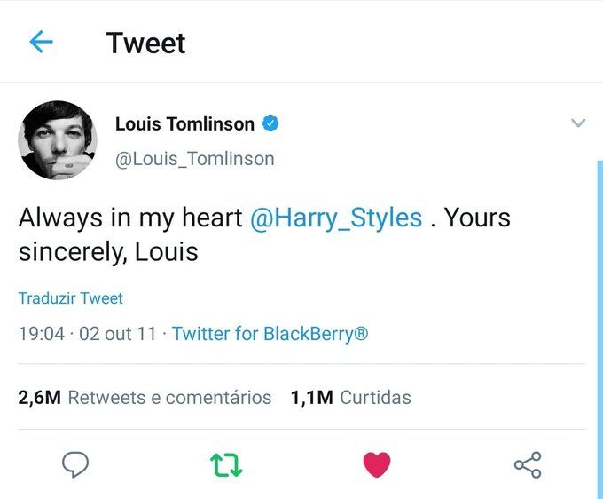 (19) always in my heart yours sincerely louis - Búsqueda de Twitter