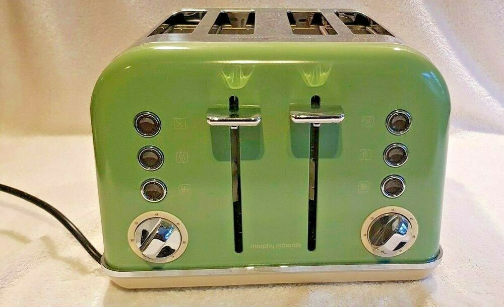 Morphy Richards 242006 Accents 4 Slice Accents 4 Slice Toaster Sage Green
