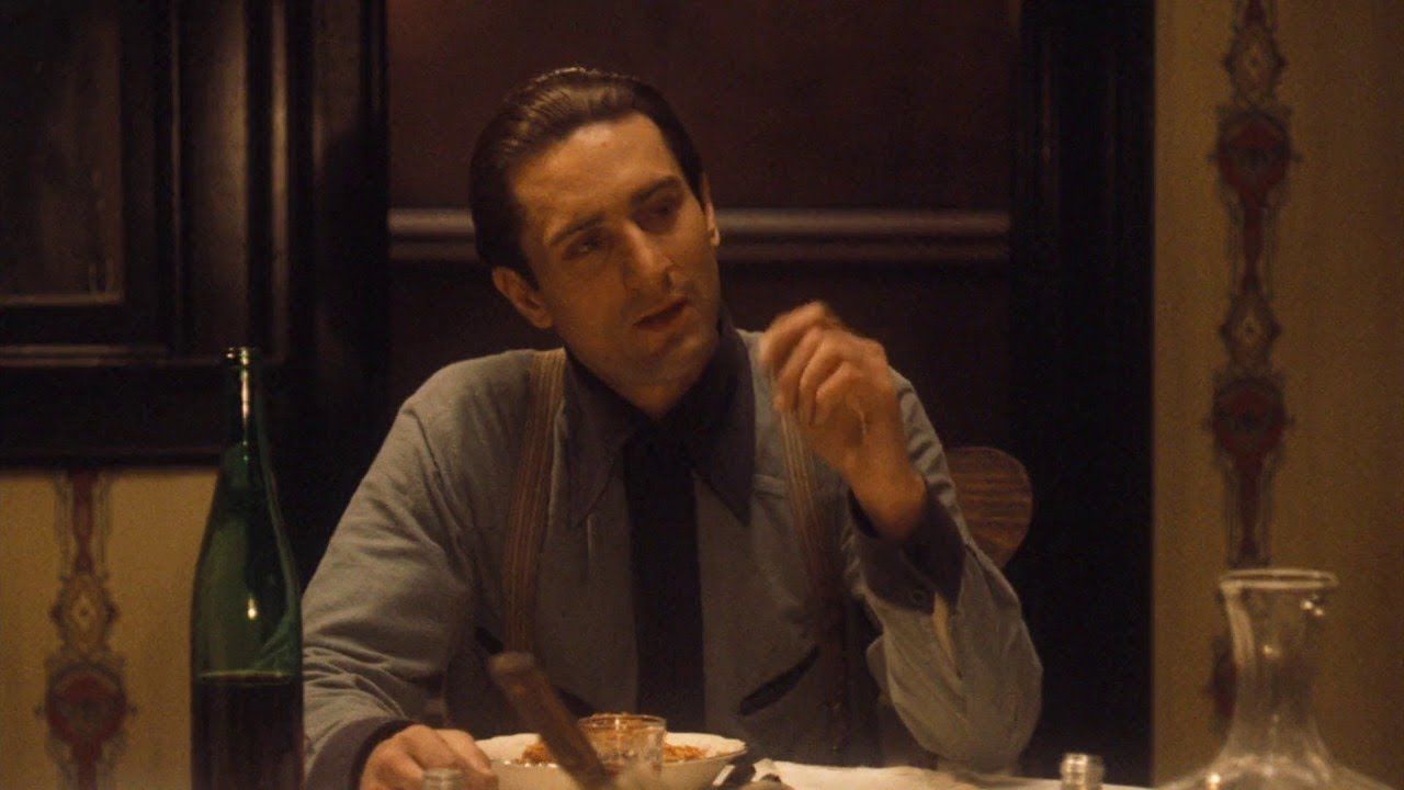 memorable performance by Robert de Niro Italian scene from the