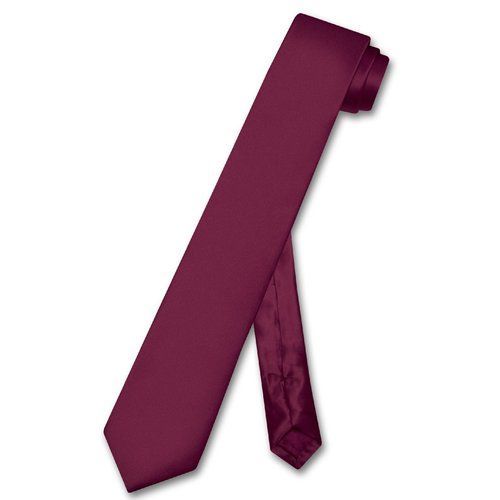 100/% SILK Narrow Men/'s NeckTie Skinny RED Color Men/'s Thin Neck Tie 2.5/"