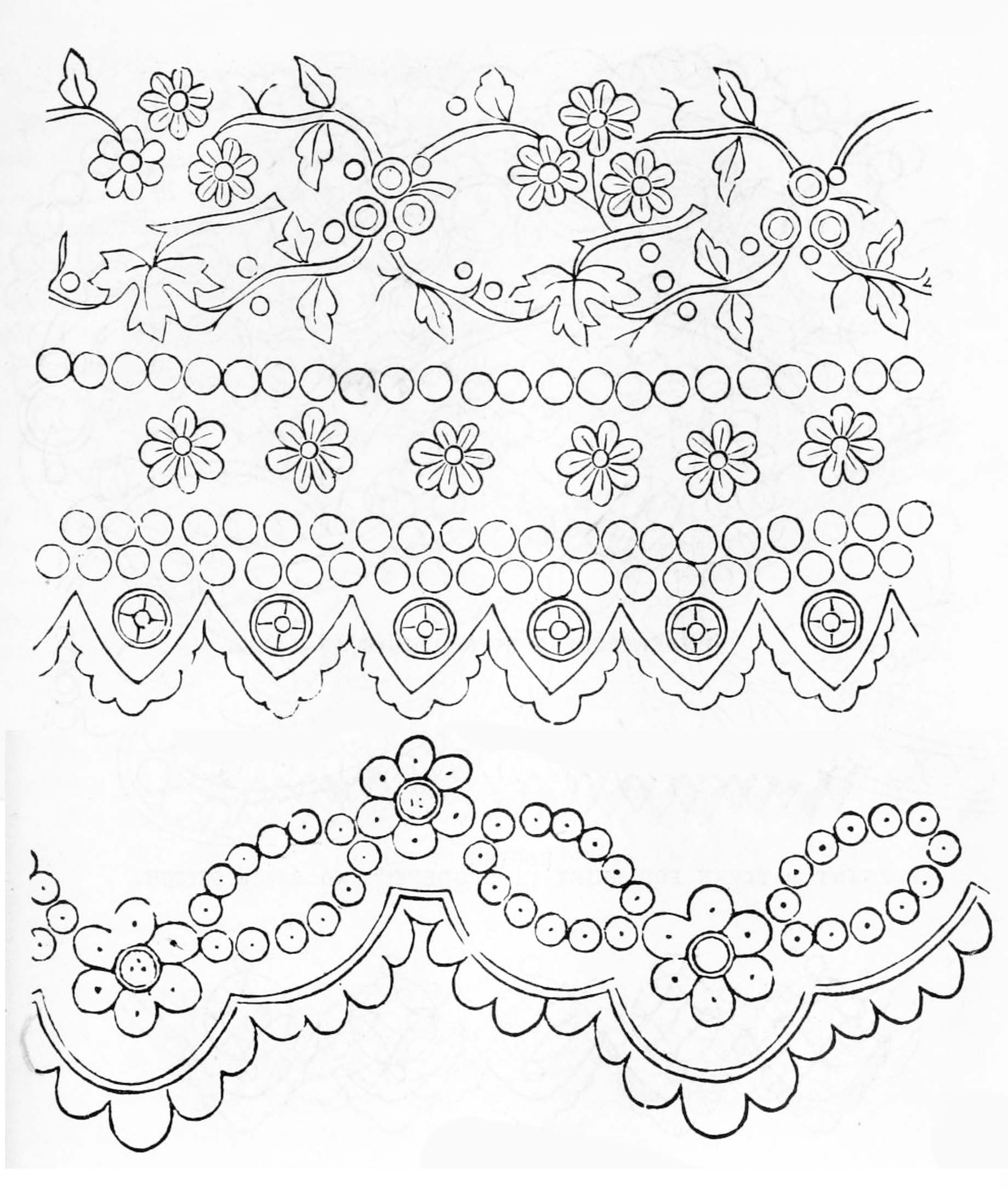 265 modèles, BRODERIE ANCIENNE Bordures /& Angles