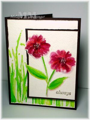 Hands Head And Heart Versamark Watercoloring Tutorial Watercolor Greeting Cards Handmade Watercolor Cards