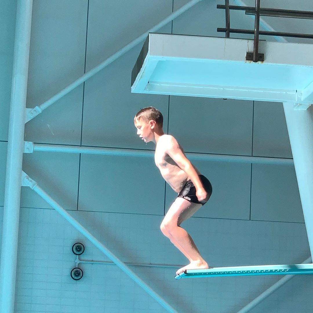 Back in his element! #diving #fitness #water #fun