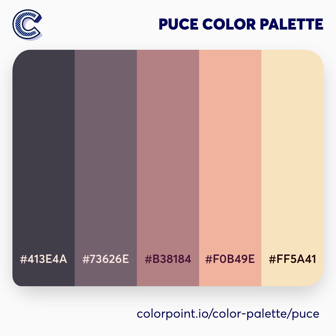 Puce Color Palette Website color palette, Color palette, Palette