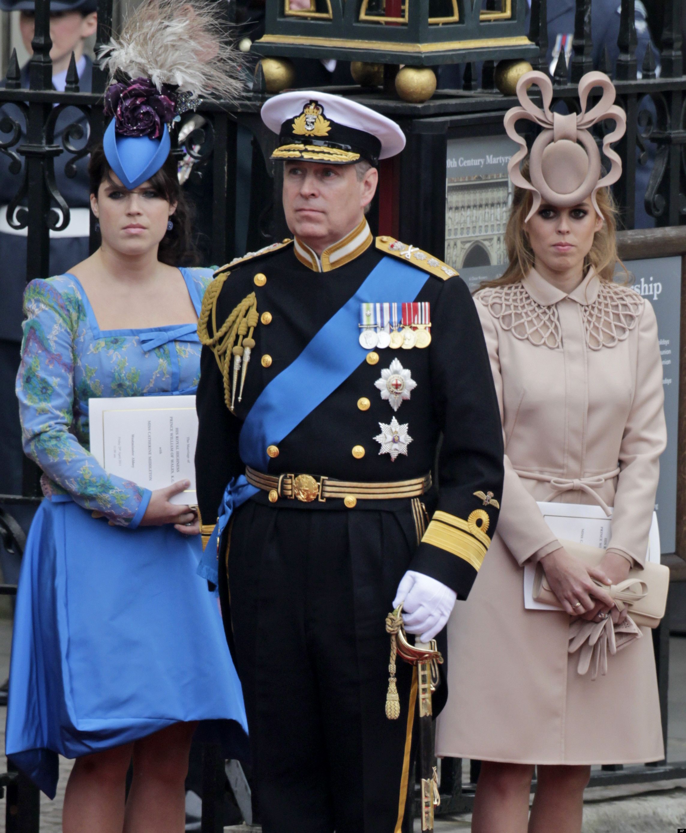 Worst Hat Ever Royal Weddings Royals And Princess Britain S Prince Andrew And His Daughters Princess Eugenie Left Beatrice Leave Westminster Abbey After The Royal Wedding In London On Friday