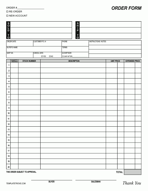 order form image 1 stuff to buy pinterest order form template