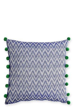 Large Blue Woven Chevron Cushion From The Next Uk Online