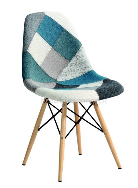 2019 Bleu Patchwork Meubles Chaise DesignMaison En Style wkXZuPlOTi