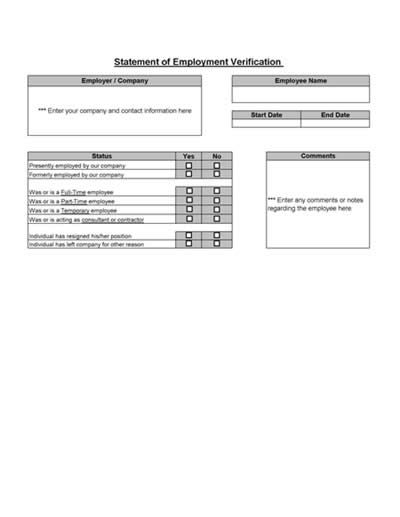 Employment Verification From Microsoft excel, Center ideas and - past employment verification form Employment Verification From Microsoft excel, Center ideas and - past employment verification form