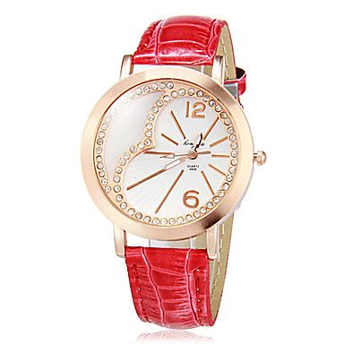 Modelo del corazón de las mujeres PU del dial del cuarzo de la venda del reloj analógico (colores surtidos) – EUR € 6.43 Black White Red, Heart Patterns, Fashion Watches, Chronograph Watch, Heart Shapes, Leather Watch, Wrist Watch, Watches For Men, Bracelet Watch