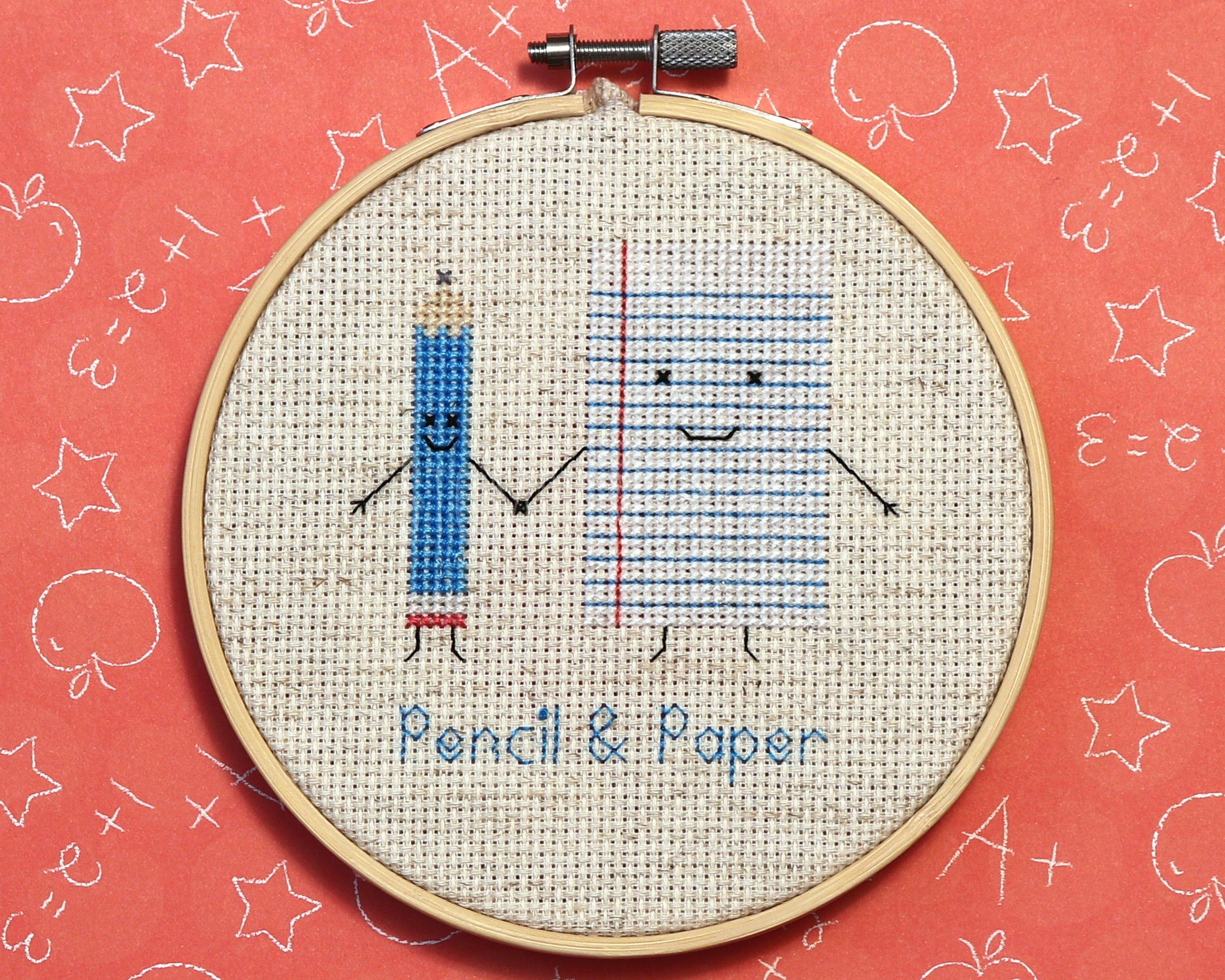 Pencil Paper Cross Stitch Pattern Instant Download Pdf Ideal Gift For Teacher Cross Stitch Patterns Cross Stitch Patterns Free Stitch Patterns