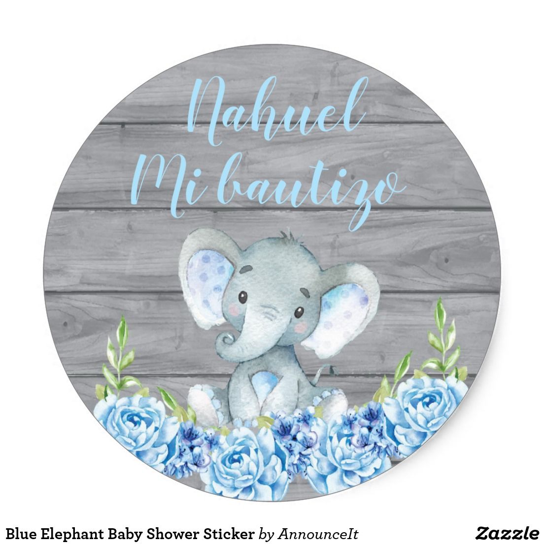 35 Personalised Blue Elephant Baby Shower Stickers Thank You Seals 35 Personalised Blue Elephant Baby Shower Stickers Thank You Seals