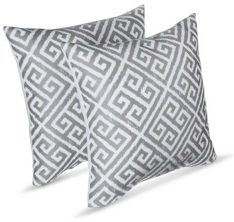 Threshold™ 2 Pack Square Greek Key Threshold™ Monogram Pillow Covers