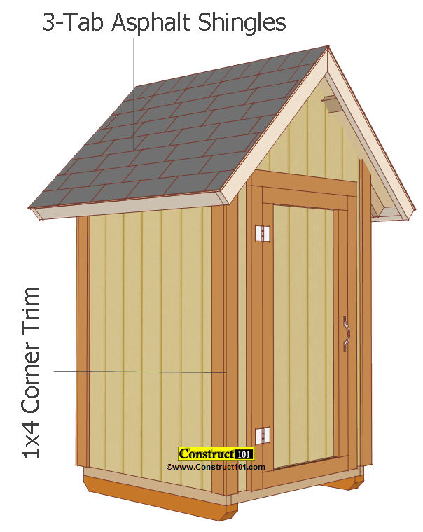 Small Garden Shed Plans 4 X4 Gable Outdoor Living And Small Shed Plans 4 X4 Gable Shingles And Corner Trim