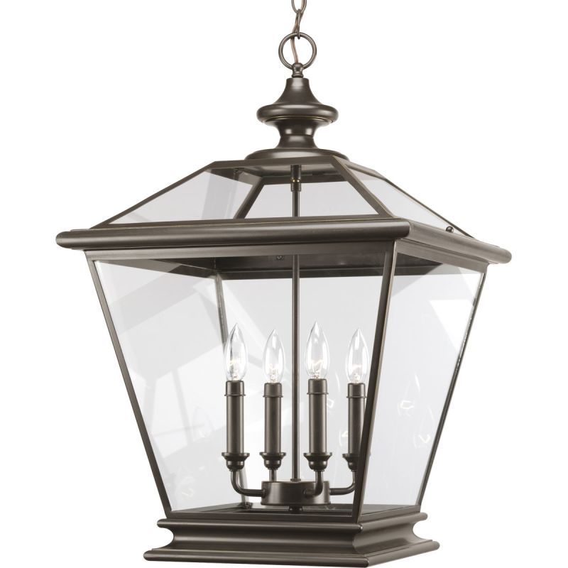 Progress Lighting P3904 Crestwood 4 Light 27 Tall Outdoor Pendant Progress Lighting P3904 Crestwood 4 Light 27 Tall Outdoor Pendant With Clear Gl Antique Bronze Pendants