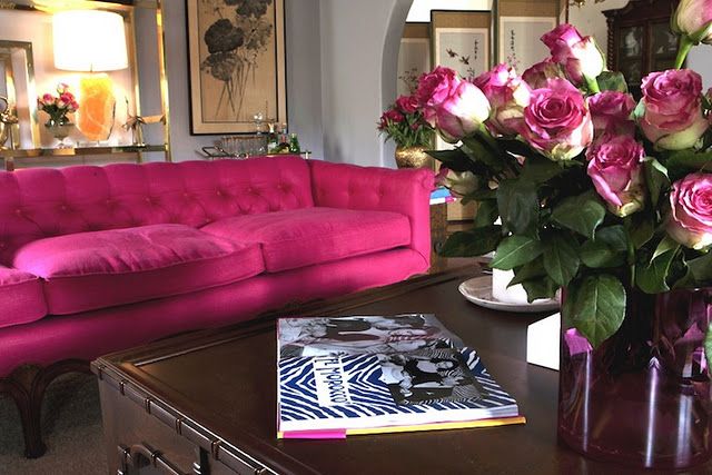 Hot Pink Couch Hmm Lol A Bit Much Decor Sofa Living Hot Pink Couch Hmm Lol A Bit Much