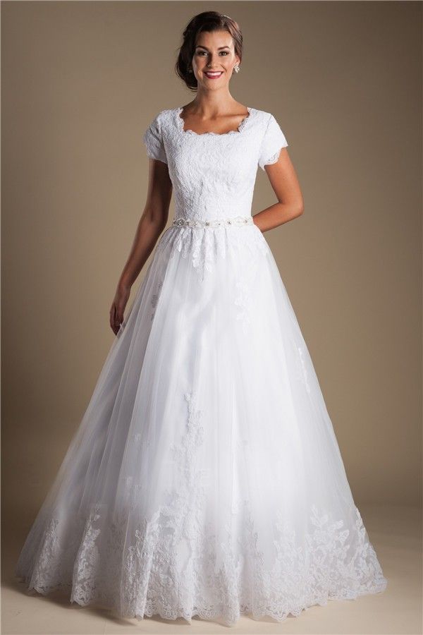 gown with short sleeves