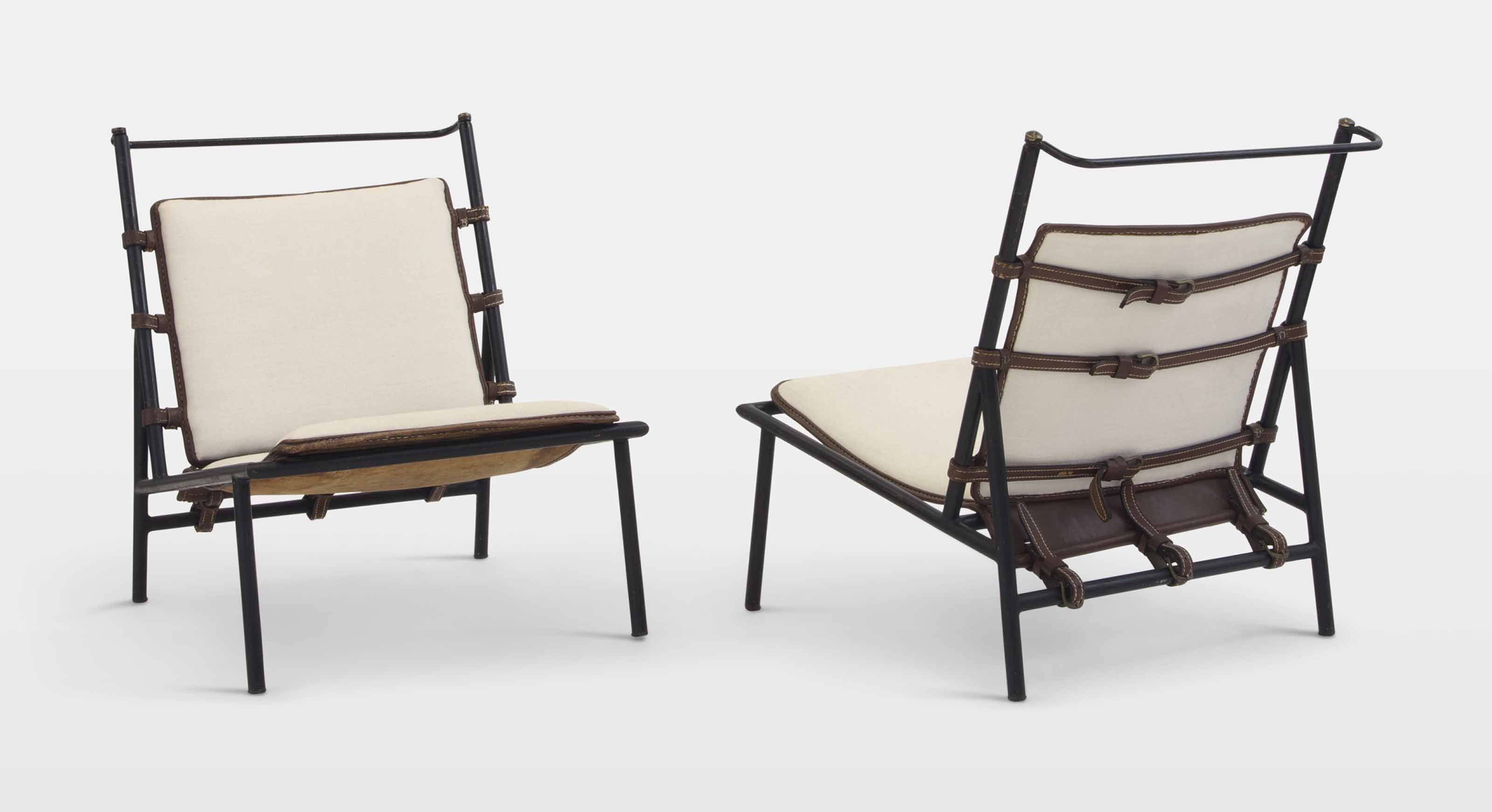 Jacques Adnet A Pair Of Lounge Chairs Circa 1950 Jacques Adnet A Pair Of Lounge Chairs Circa 1950