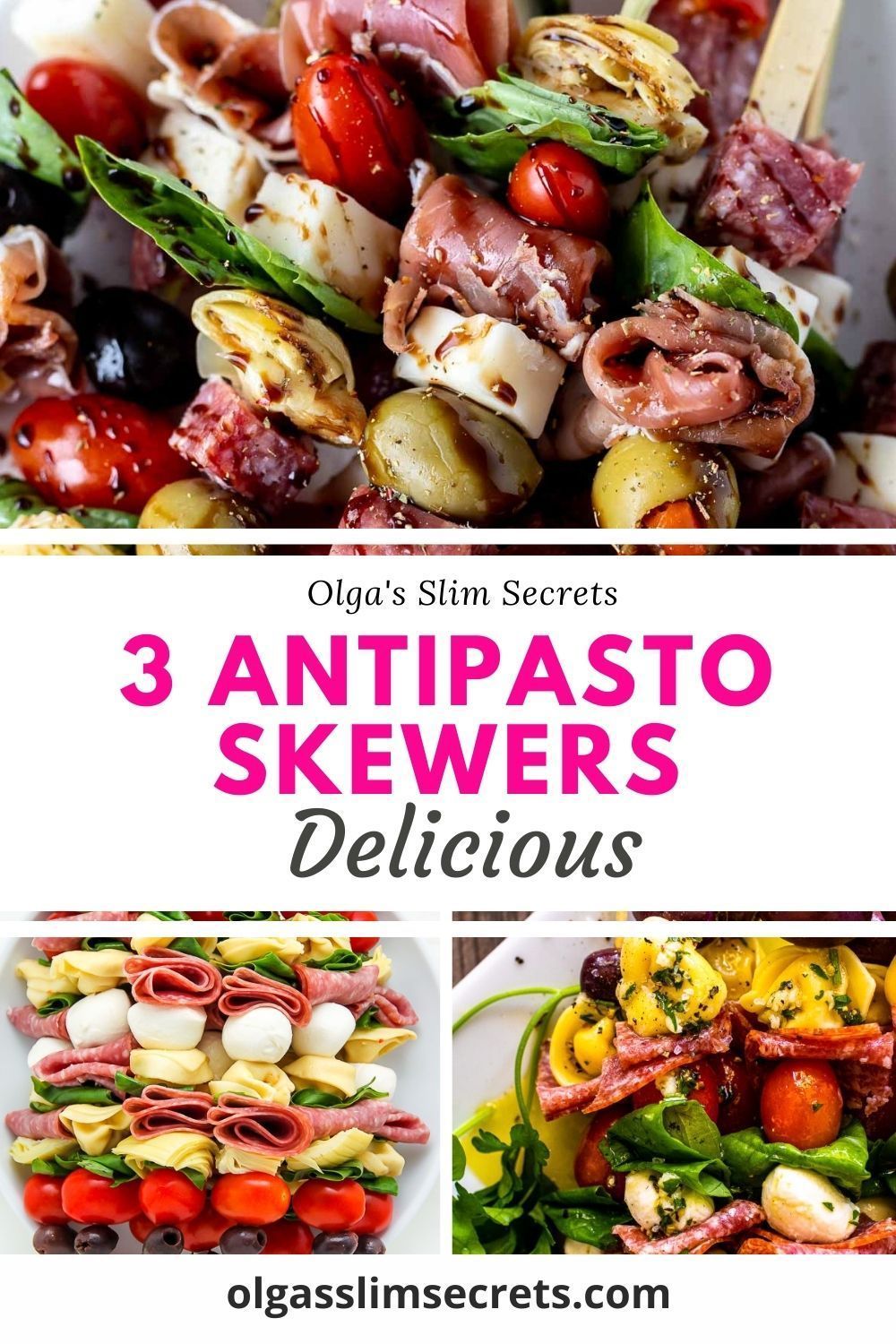 Healthy and easy antipasto skewers