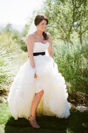 Colorful Mediterranean Inspired Wedding Vera Gowns And Wedding Dress Vera Gown Black Sash