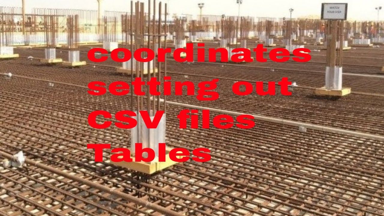 how to export building footing and columns coordinates to