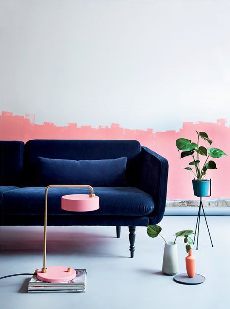 New Design Neutral The Blue Sofa Chic Home Interior Decor Sofa Chic Home Design Interior Decor, What Colour Paint Goes With A Blue Sofa