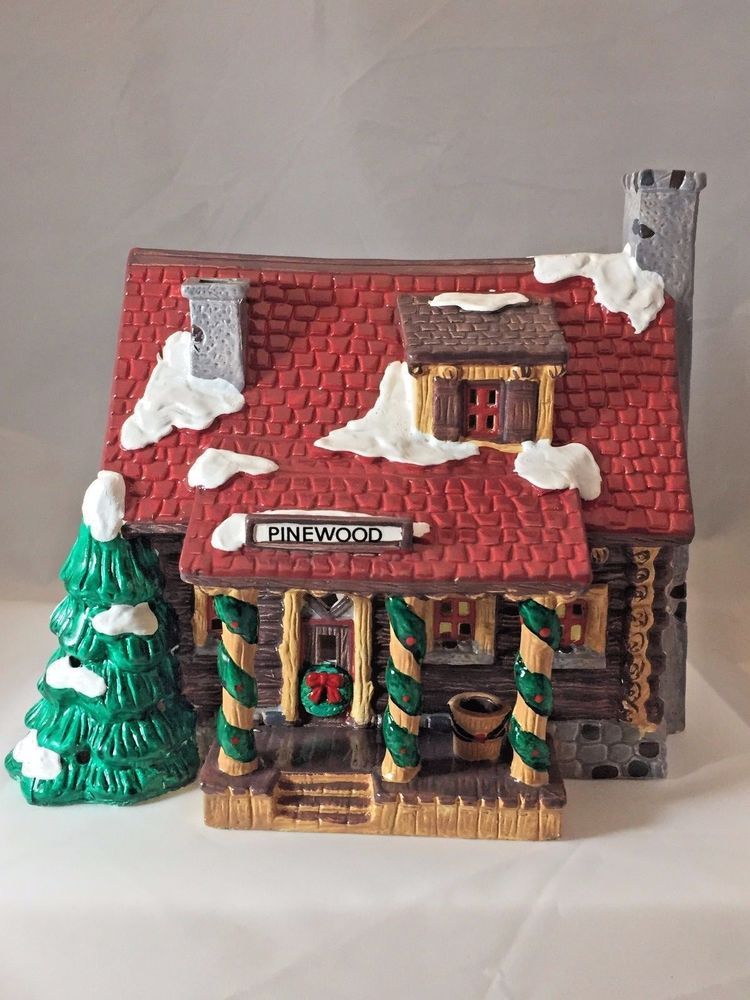 Department 56 Original Snow Village Pinewood Log Cabin