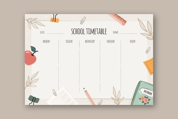 Download Back To School Timetable for free in 2020 School timetable Download Back To School Timetable for free in 2020 School timetable