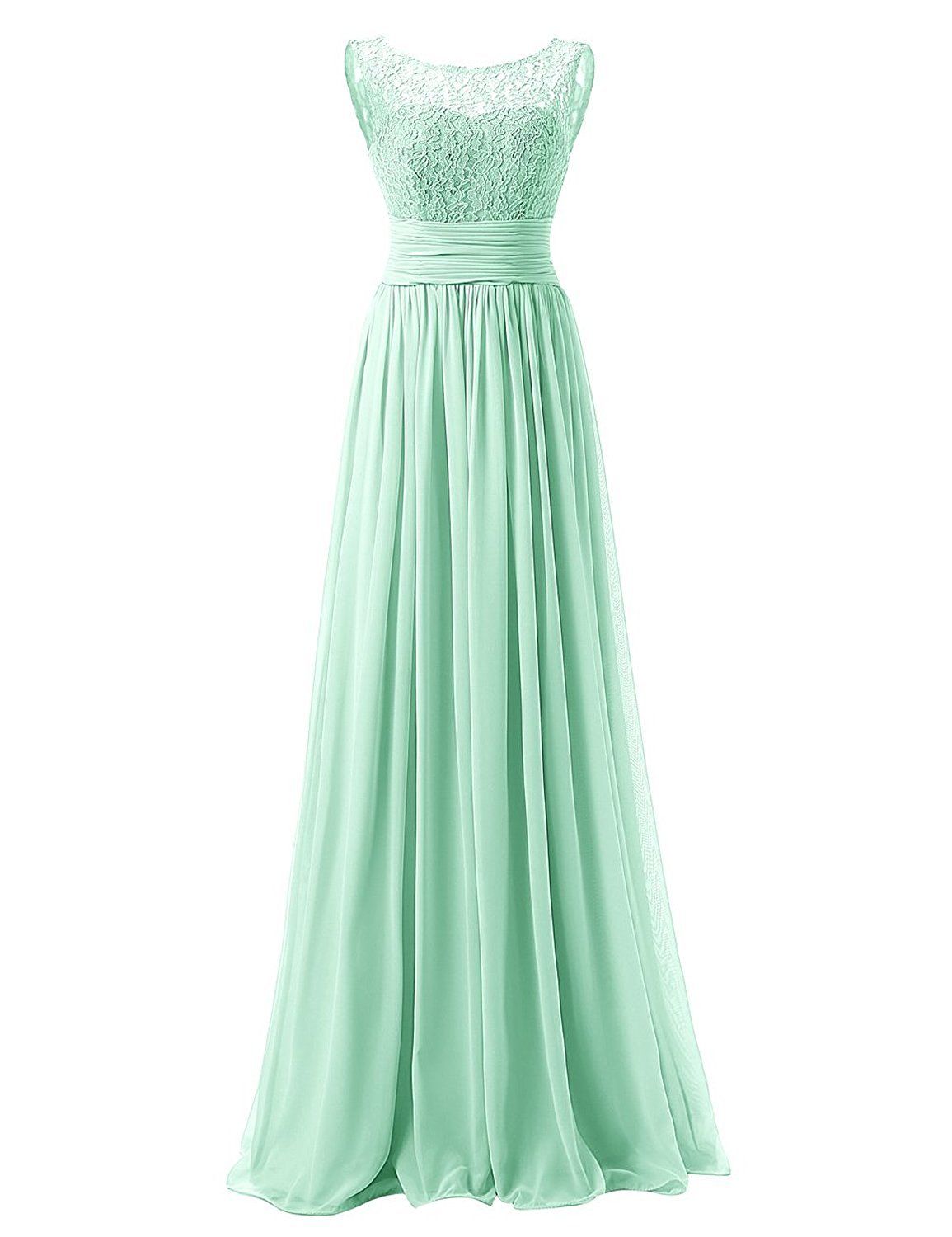 JAEDEN Damen Chiffon Ballkleider Lang Spitze Aermellose JAEDEN Damen Chiffon Ballkleider Lang Spitze Aermellose