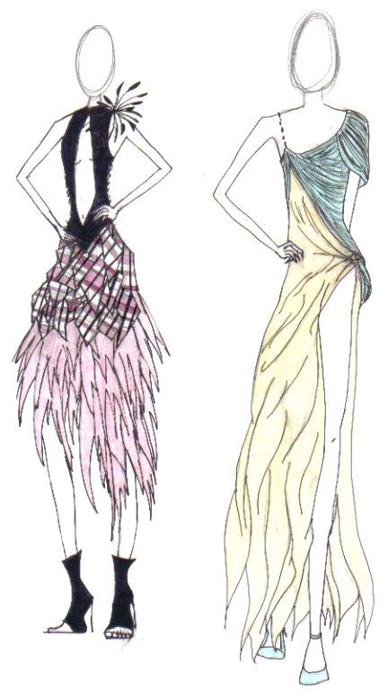 model garment sketch